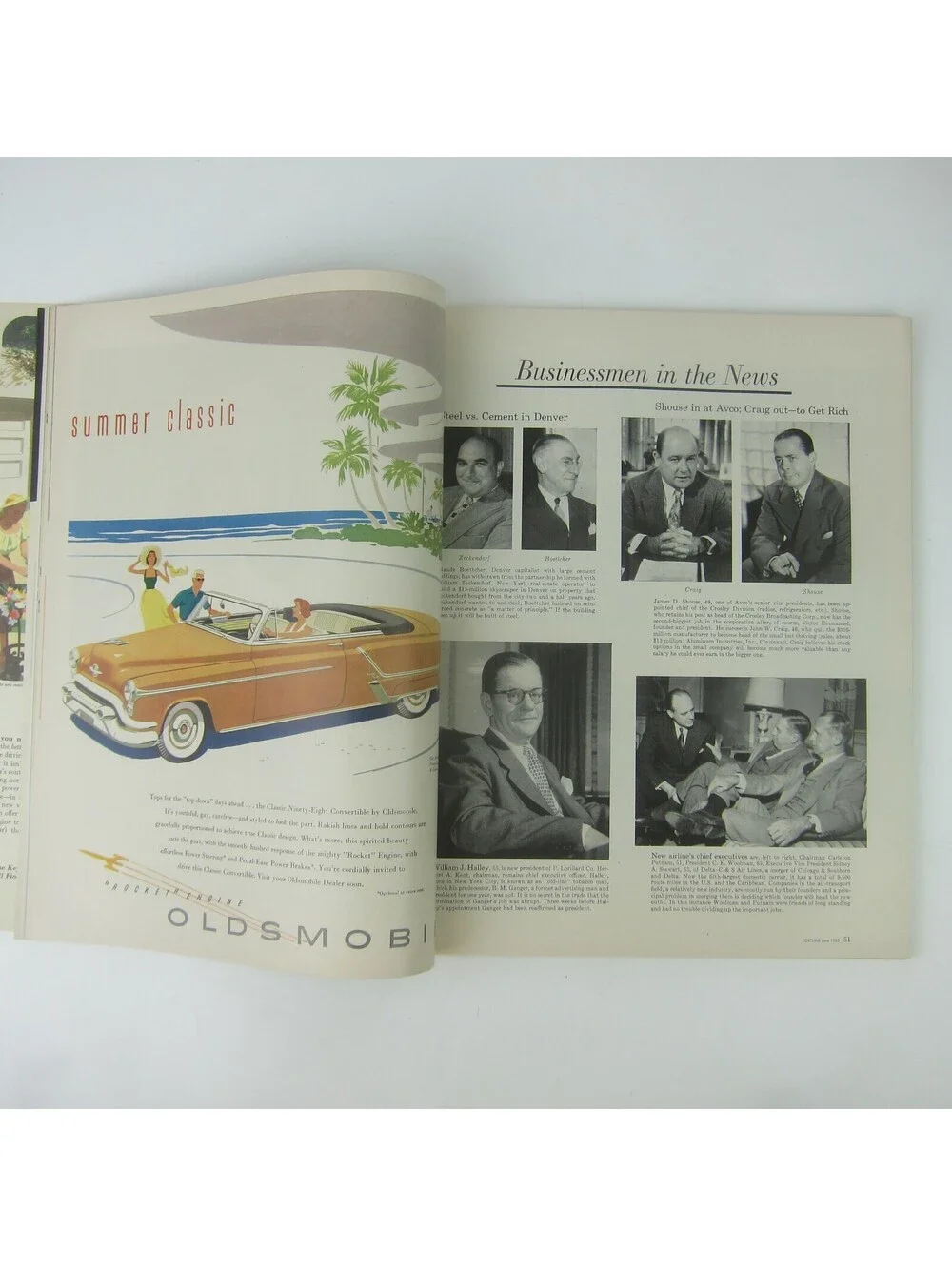 Vintage FORTUNE Magazine June 1953 Nash Motors Cadillac Chevrolet Oldsmobile Ads